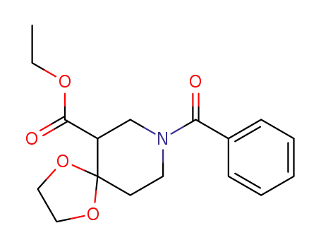 8-benzoyl-1,4-dioxa-8-aza-spiro[4.5]decane-6-carboxylic acid ethyl ester