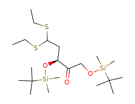 (S)-1,3-Bis-(tert-butyl-dimethyl-silanyloxy)-5,5-bis-ethylsulfanyl-pentan-2-one
