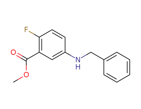 Molecular Structure of 125568-81-2 (methyl N-benzyl-3-amino-6-fluorobenzoate)