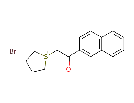 Molecular Structure of 360554-36-5 (Thiophenium, tetrahydro-1-[2-(2-naphthalenyl)-2-oxoethyl]-, bromide)