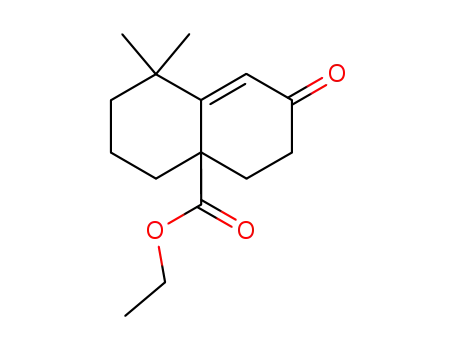 Molecular Structure of 1146-13-0 (4a(2H)-Naphthalenecarboxylic acid,
1,3,4,5,6,7-hexahydro-1,1-dimethyl-7-oxo-, ethyl ester)