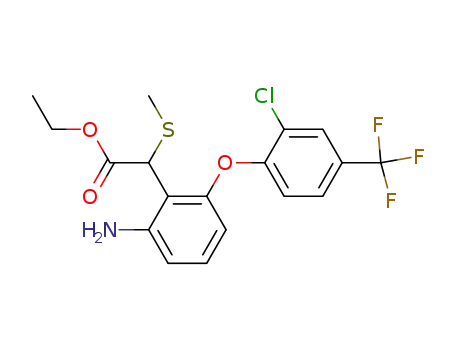 [2-Amino-6-(2-chloro-4-trifluoromethyl-phenoxy)-phenyl]-methylsulfanyl-acetic acid ethyl ester