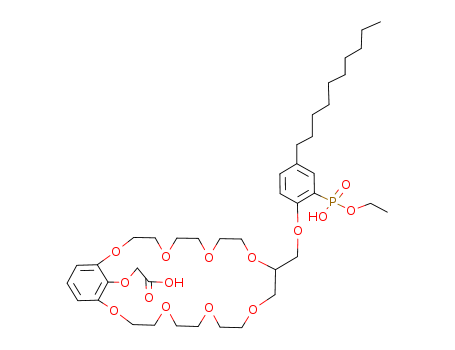 Acetic acid, [[12-[[4-decyl-2-(ethoxyhydroxyphosphinyl)phenoxy]methyl]-2,5,8,11,14, 17,20,23-octaoxabicyclo[22.3.1]octacosa-1(28),24,26-trien-28-yl]oxy]-