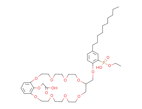 Acetic acid,
[[12-[[4-decyl-2-(ethoxyhydroxyphosphinyl)phenoxy]methyl]-2,5,8,11,14,
17,20,23-octaoxabicyclo[22.3.1]octacosa-1(28),24,26-trien-28-yl]oxy]-