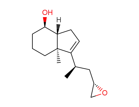 Molecular Structure of 87640-67-3 ((3aR,4R,7aS)-7a-Methyl-1-((R)-1-methyl-2-(S)-oxiranyl-ethyl)-3a,4,5,6,7,7a-hexahydro-3H-inden-4-ol)