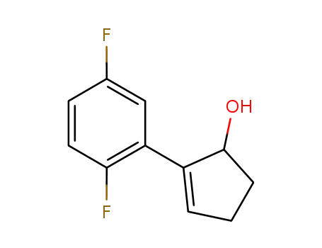 Molecular Structure of 628731-93-1 (2-Cyclopenten-1-ol, 2-(2,5-difluorophenyl)-)