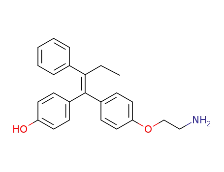 Molecular Structure of 1394929-55-5 ((E)-4-(1-(4-(2-aminoethoxy)phenyl)-2-phenylbut-1-enyl)phenol)