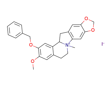 2-benzyloxy-3-methoxy-7ξ-methyl-(13a<i>r</i>)-5,6,13,13a-tetrahydro-[1,3]dioxolo[4',5':5,6]indolo[2,1-<i>a</i>]isoquinolinium; iodide