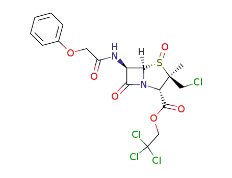 trichloroethyl 2β-(chloromethyl)-2α-methyl-6β-(phenoxyacetamido)-penam-3α-carboxylate 1R-oxide