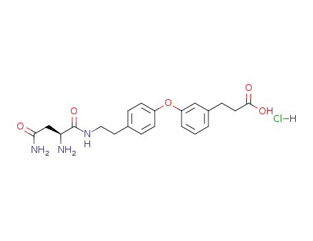 3-(3-{4-[2-((S)-2-Amino-3-carbamoyl-propionylamino)-ethyl]-phenoxy}-phenyl)-propionic acid; hydrochloride
