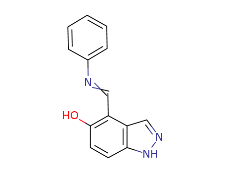 1H-Indazol-5-ol, 4-[(phenylimino)methyl]-