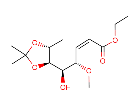 (Z)-(4S,5R)-5-Hydroxy-4-methoxy-5-((4R,5R)-2,2,5-trimethyl-[1,3]dioxolan-4-yl)-pent-2-enoic acid ethyl ester