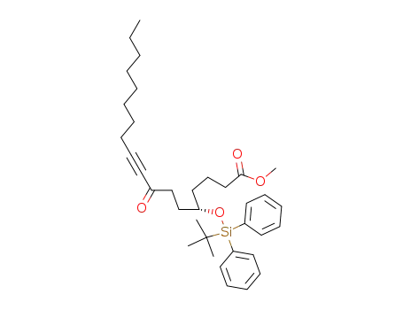 9-Octadecynoic acid, 5-[[(1,1-dimethylethyl)diphenylsilyl]oxy]-8-oxo-,
methyl ester, (S)-