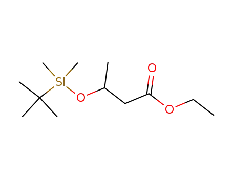 Molecular Structure of 81327-43-7 (Butanoic acid, 3-[[(1,1-dimethylethyl)dimethylsilyl]oxy]-, ethyl ester)
