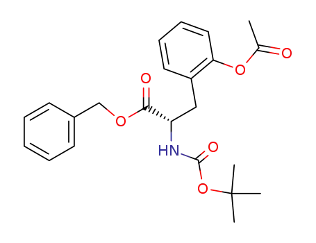 Molecular Structure of 127977-19-9 (L-Phenylalanine, 2-(acetyloxy)-N-[(1,1-dimethylethoxy)carbonyl]-,
phenylmethyl ester)