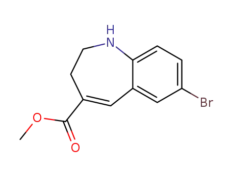 Molecular Structure of 313724-44-6 (METHYL 7-BROMO-2,3-DIHYDRO-1H-1-BENZAZEPINE-4-CARBOXYLATE)