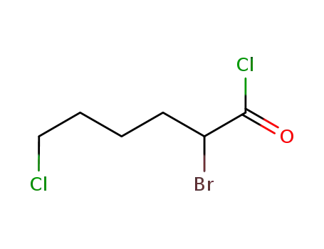 Molecular Structure of 41339-26-8 (2-BROMO-6-CHLOROHEXANOYL CHLORIDE)