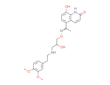 5-(1-{(Z)-3-[2-(3,4-Dimethoxy-phenyl)-ethylamino]-2-hydroxy-propoxyimino}-ethyl)-8-hydroxy-1H-quinolin-2-one