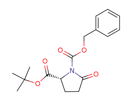 Molecular Structure of 125134-29-4 ((R)-5-Oxo-pyrrolidine-1,2-dicarboxylic acid 1-benzyl ester 2-tert-butyl ester)