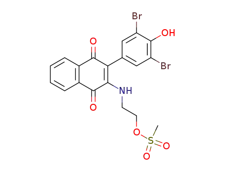 Methanesulfonic acid 2-[3-(3,5-dibromo-4-hydroxy-phenyl)-1,4-dioxo-1,4-dihydro-naphthalen-2-ylamino]-ethyl ester