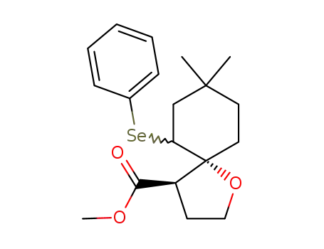 1-Oxaspiro[4.5]decane-4-carboxylic acid,
8,8-dimethyl-6-(phenylseleno)-, methyl ester