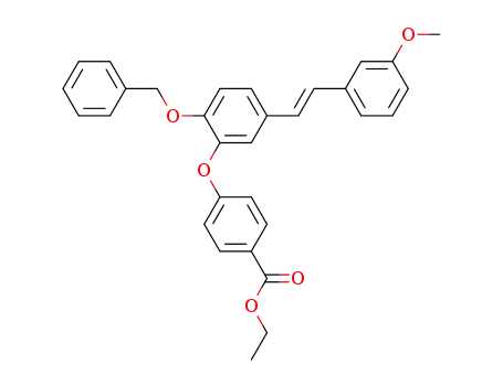 4-{2-Benzyloxy-5-[(E)-2-(3-methoxy-phenyl)-vinyl]-phenoxy}-benzoic acid ethyl ester