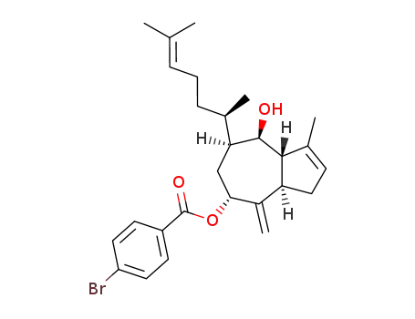 4-Bromo-benzoic acid (3aR,5R,7S,8R,8aS)-7-((R)-1,5-dimethyl-hex-4-enyl)-8-hydroxy-1-methyl-4-methylene-3,3a,4,5,6,7,8,8a-octahydro-azulen-5-yl ester