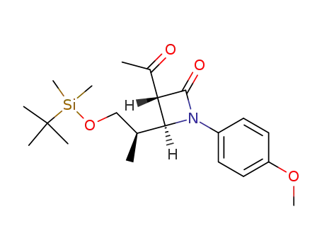 (3R,4S)-1-(p-anisyl)-3-acetyl-4-<(R)-1-(t-butyldimethylsilyloxymethyl)ethyl>-2-azetidinone