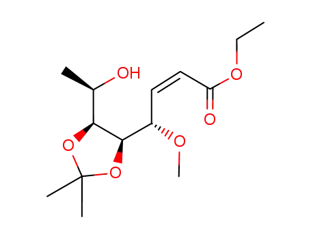 (Z)-(S)-4-[(4R,5S)-5-((R)-1-Hydroxy-ethyl)-2,2-dimethyl-[1,3]dioxolan-4-yl]-4-methoxy-but-2-enoic acid ethyl ester