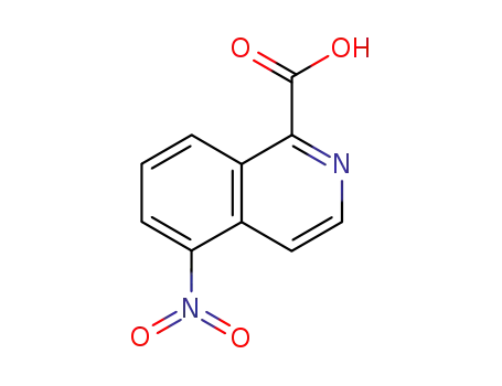 Molecular Structure of 75795-40-3 (5-Nitroisoquinoline-1-carboxylic acid)