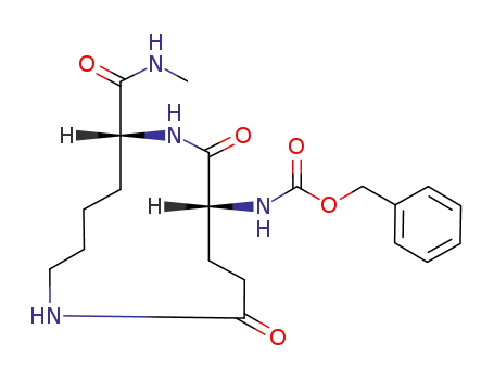 Molecular Structure of 110548-84-0 (N-(benzyloxycarbonyl)-cyclo(D-glutamyl-D-lysyl) N'-methylamide)