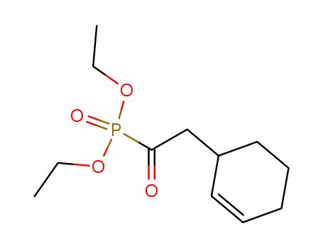 Molecular Structure of 138090-77-4 (Phosphonic acid, (2-cyclohexen-1-ylacetyl)-, diethyl ester)
