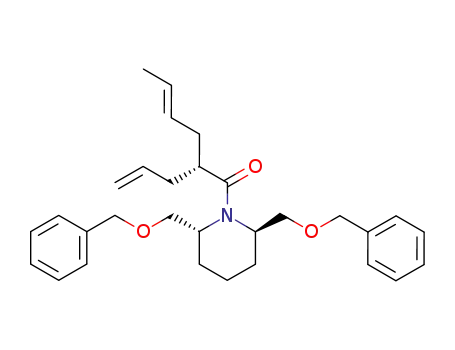 (E)-(R)-2-Allyl-1-((2R,6R)-2,6-bis-benzyloxymethyl-piperidin-1-yl)-hex-4-en-1-one