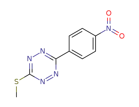 Molecular Structure of 72116-56-4 (3-(methylthio)-6-(4-nitrophenyl)-1,2,4,5-tetrazine)
