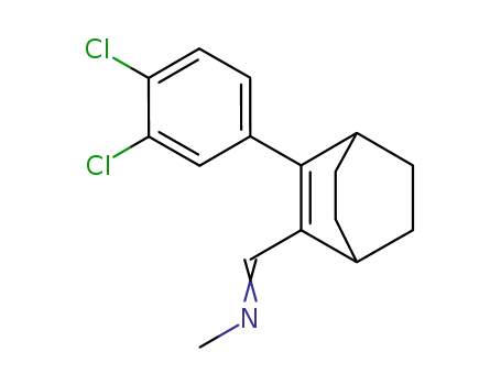 Molecular Structure of 62374-06-5 (Methanamine,
N-[[3-(3,4-dichlorophenyl)bicyclo[2.2.2]oct-2-en-2-yl]methylene]-)