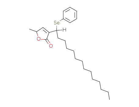 Molecular Structure of 89448-53-3 (2(5H)-Furanone, 5-methyl-3-[1-(phenylseleno)tetradecyl]-)