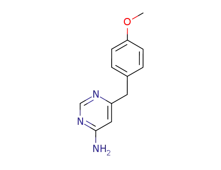 Molecular Structure of 143467-58-7 (4-Pyrimidinamine, 6-[(4-methoxyphenyl)methyl]-)