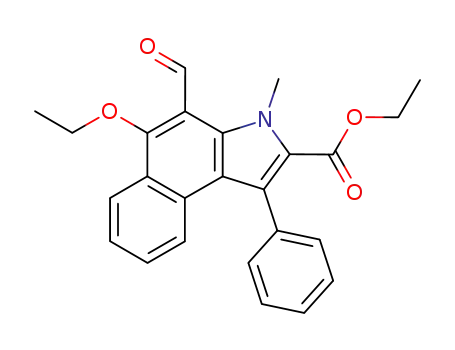 3H-Benz[e]indole-2-carboxylic acid,
5-ethoxy-4-formyl-3-methyl-1-phenyl-, ethyl ester