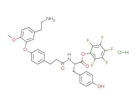 (S)-2-(3-{4-[5-(2-Amino-ethyl)-2-methoxy-phenoxy]-phenyl}-propionylamino)-3-(4-hydroxy-phenyl)-propionic acid pentafluorophenyl ester; hydrochloride