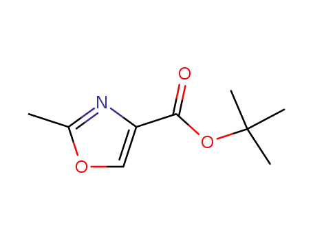 Molecular Structure of 86838-74-6 (4-Oxazolecarboxylic acid, 2-methyl-, 1,1-dimethylethyl ester)