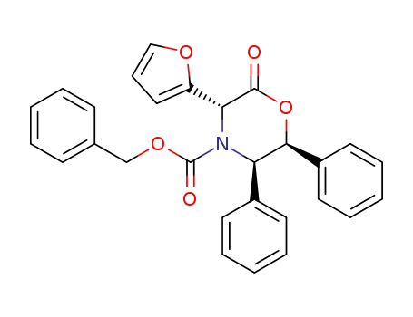 (3R,5R,6S)-4-(Benzyloxycarbonyl)-5,6-diphenyl-3-(2'-furyl)-2,3,5,6-tetrahydro-1,4-oxazin-2-one