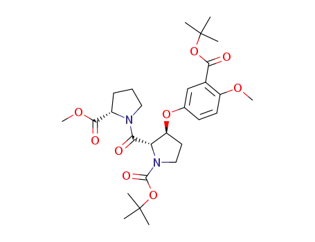 Methyl Ester of N-<3-<<3-(tert-Butoxycarbonyl)-4-methoxyphenyl>oxy>-N-(tert-butoxycarbonyl)-(2S,3S)-prolyl>-(S)-proline