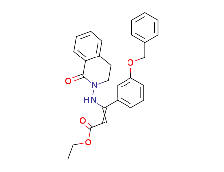 (E)-3-(3-Benzyloxy-phenyl)-3-(1-oxo-3,4-dihydro-1H-isoquinolin-2-ylamino)-acrylic acid ethyl ester