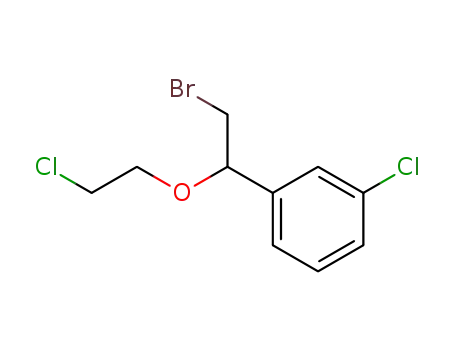 Molecular Structure of 61151-60-8 (Benzene, 1-[2-bromo-1-(2-chloroethoxy)ethyl]-3-chloro-)