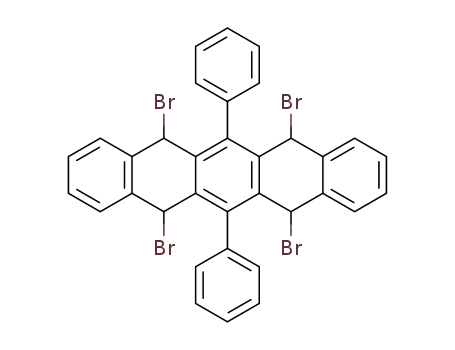 Molecular Structure of 861013-78-7 (5,7,12,14-tetrabromo-6,13-diphenyl-5,7,12,14-tetrahydro-pentacene)