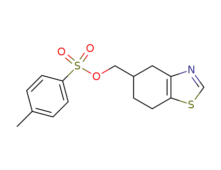 Molecular Structure of 77528-61-1 (5-Benzothiazolemethanol, 4,5,6,7-tetrahydro-,
4-methylbenzenesulfonate (ester))