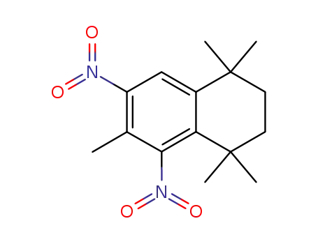 Molecular Structure of 92649-05-3 (1,2,3,4-tetrahydro-1,1,4,4,6-pentamethyl-5,7-dinitronaphthalene)