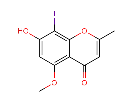 Molecular Structure of 83805-64-5 (7-HYDROXY-8-IODO-5-METHOXY-2-METHYL-4H-CHROMEN-4-ONE)