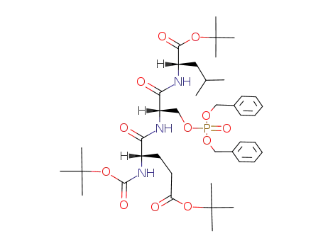 N<sup>α</sup>-(t-butoxycarbonyl)-O-(t-butyl)glutamyl-O-(dibenzylphosphono)serylleucine t-butyl ester