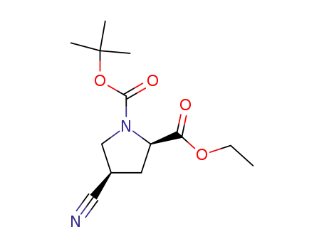 1,2-Pyrrolidinedicarboxylic acid, 4-cyano-, 1-(1,1-dimethylethyl) 2-ethyl ester, (2R-cis)-